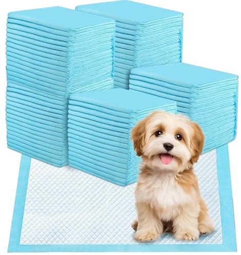 Jukibole Hunde Trainingspads 60x60cm, 100 Stück PIPI Matten für Hunde, Blau | 6-lagige Welpenunterlagen, Wickelunterlage Einweg, Ultra Saugfähig, Auslaufsicher, Unterlagen Hund für Zuhause, Auto, Box
