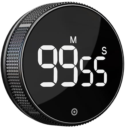 BlueSnail Küche Timer mit LED Digital Display Smart Efficana für Home Classroom Gym Büro, Lautstärke und Helligkeit einstellbare Produktivität Timer