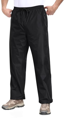 MoFiz Regenhose Herren Fahrrad Überziehhose Leichte wasserdichte Winddichte Outdoorhose Atmungsaktive Wanderhose Packbar