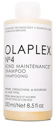Olaplex N°.4 Bond Maintenance™ Hair Strengthening Shampoo: Repairs Damage & Defend Against Future Breakage | Hydration & Softness | For Coily, Curly, Straight, and Wavy, 250 mL / 8.5 Fl. Oz.