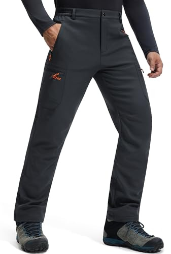 Libin Thermohose Herren Skihose Wanderhose Softshellhose | Winter Warm Fahrradhose Outdoorhose Winterhose Wasserdicht Schneehose Regenhose Trekkinghose Arbeitshose