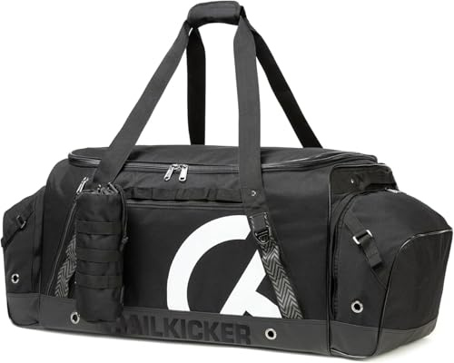 TRAILKICKER Hockeytasche, extra großer Hockey-Rucksack, für alle Hockey- oder Feldhockey-Ausrüstung, zwei Schlägerhalter und separates Stollenfach, Schwarz
