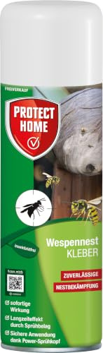PROTECT HOME Wespennest Kleber zur Bekämpfung frei zugänglicher Wespennester mit sofortigem Wirkungseintritt und nachhaltiger Wirkung ohne schädliche Insektengifte, 500 ml Dose mit Powerdüse