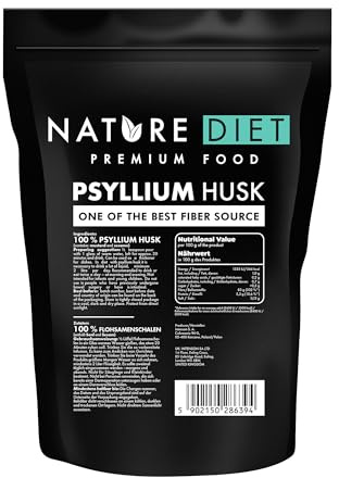 Nature Diet - Flohsamenschalen 1000 g | Natürliche Ballaststoffe | Low Carb | Vegan