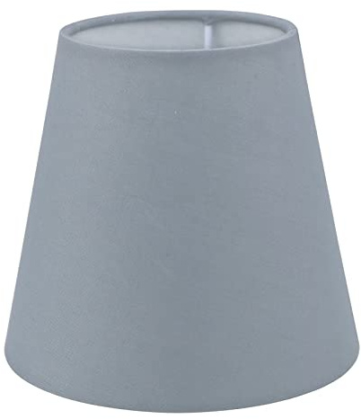 Sinta Lampenschirme Lampenschrim Stoff Konische E14/E27 Ersatzschirm Klein hängelampe für Kerze Kristall Kronleuchter Candle Light Wand Licht Tischleuchte, Ø13cm/5.5" Grau