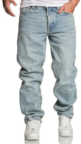 REPUBLIX Herren Loose-Fit 90s Denim Jeans Hose Straight Baggy R7025