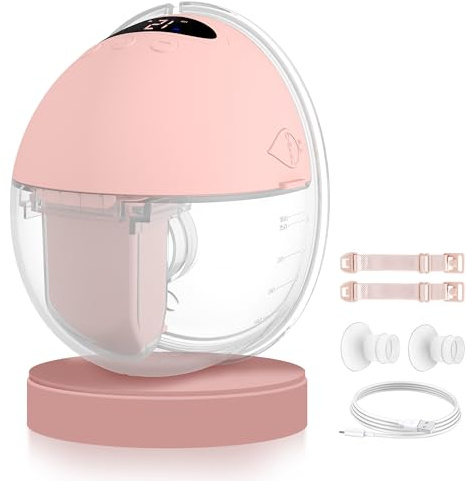 MUTOUHE Milchpumpe Elektrisch, Tragbar Milchpumpe Handsfree, 4 Modi und 12 Stufen, Geringer Geräuschpegel, Elektrische Milchpumpe Freihändig mit 19/21/24 mm Flansch