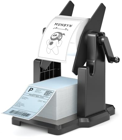 MUNBYN Etikettenhalter - Ideal für Desktop-Thermoetikettendrucker und Etikettendrucker ITPP941, RW403 & ITPP130, 17 x 26.3 x 22.5cm