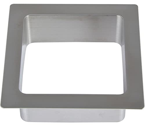 LAMP Einwurfrahmen eckig für Abfallsammler (Durchwurfrahmen) 108x108 mm, Inox