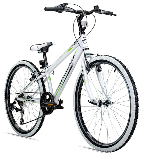 Bergsteiger Kansas 20/24 Zoll Kinderfahrrad Mountainbike Jungen & Mädchen | Mit V-Bremsen, Ständer, Klingel und Reflektoren, ideal für Kinder von 110–130 cm auf Schulweg und Freizeit.