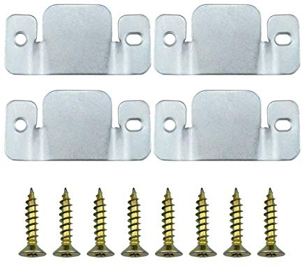 Dreamtop 4 Stück Sofa MöbelVerbinder Verdeckte Halterung Ineinandergreifende Schnalle Universal-Halterung für Sofa mit Schrauben, Metall