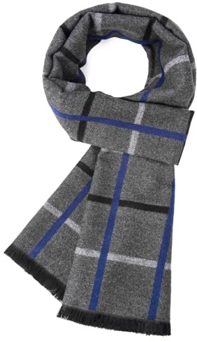 Kotashion Karierter Schal Herren Weicher und Hautfreundlicher Winterschal | Warmer und Komfortabel Herrenschal mit Kariertem Muster. Modisch für Business & Alltag, Ideales Wintergeschenk für Männer