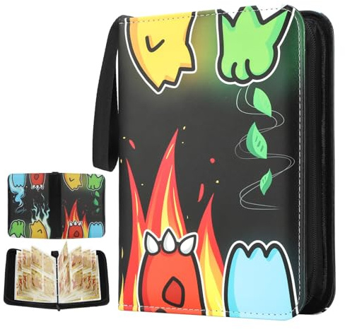 Sammelalbum für Pokemon Karten, 60 Seiten 480 Karten Kapazität Sammelkarten Album, PU Tragbar Wasserdicht Karten Heft Sammelheft