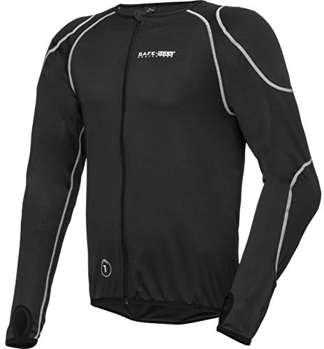 safe-max Unterziehjacke - Gelenk- & Rückenprotektor 3.0 - Atmungsaktiv schwarz 115 (M)