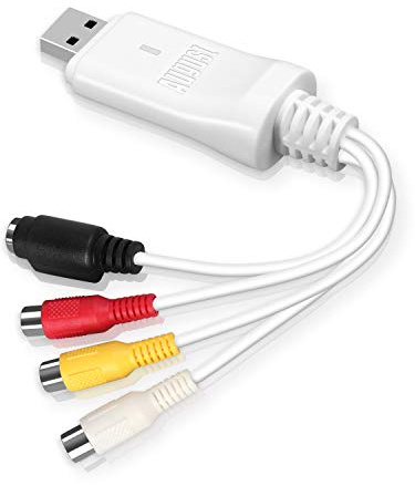 August VGB300 USB Video Grabber Audio Video Konverter zum Digitalisieren von VHS und Hi8 Kassetten - Plug&Play Video Capture Adapter für Windows und macOS