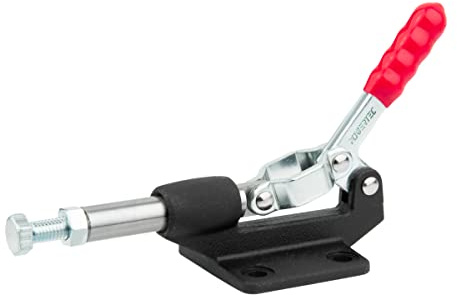 POWERTEC Knebelklemme, 227 kg Haltekapazität, 305 cm Schnellspanner-Druck-Zugklemme für Holzbearbeitungsvorrichtungen und Vorrichtungen, Taschenlochvorrichtungen, Schweißen, CNC (20318), 1 Stück