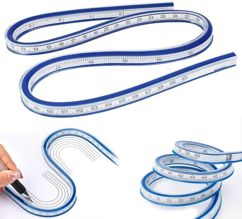 Kurvenlineal,Flexibles Kurvenlineal Schneiderbedarf,Biegsames Lineal,Biegbares Lineal,für Zeichnen,Kleiderdesign,60 cm