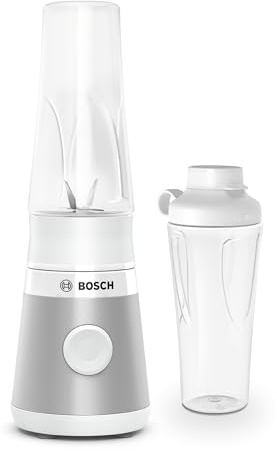 Bosch Mini-Standmixer, Smoothie Maker, Mini-Highspeed-Mixer, bis zu 40.000 rpm, 450 W, ToGo-Flasche, 4-Klingen-Messer, spülm. Teile, Made in Europe, VitaPower Serie 2 MMB2111T