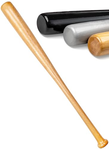 Redfield Baseballschläger – umweltfreundliches Massivholz – 76 cm (76 cm) – 2 Farben zur Auswahl – Schwarz oder Naturholz