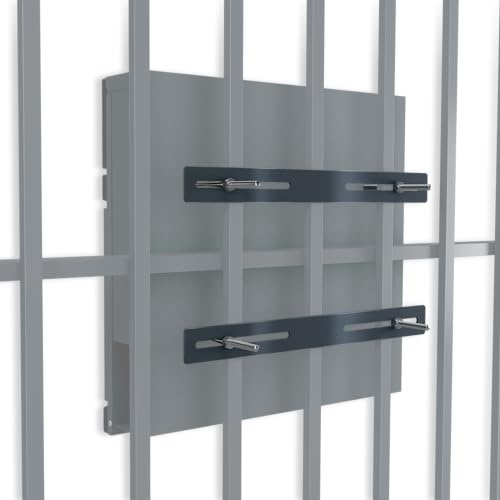 Metzler Zaunbefestigung für Briefkästen in Anthrazit -Befestigung/Befestigungsset für Zaunbriefkasten - Briefkasten Zaunmontage - Anthrazit RAL 7016