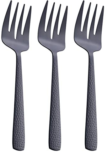 FULLYWARE Serviergabel, 24,1 cm, Edelstahl, matt, Schwarz, 3 Stück