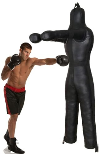 DYK&NX Hängend Grappling Dummy, Wrestling Punching MMA Dummy, Jitsu Sitzposition Dummy, für Wrestling Kampfsport Boxen Karate Training, Ungefüllt (Color : B Black, Size : 175cm)