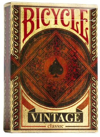 Fournier 1040828 Bicycle Vintage Kartenspiel für Sammler, Schwarz und Rot