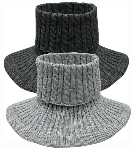 JFAN Krageneinsatz Damen Abnehmbarer Kragen Faux Rollkragen Stricken Warme Abnehmbare Zweiteilige Set Fake Bluse Kragen Turtleneck Elegant