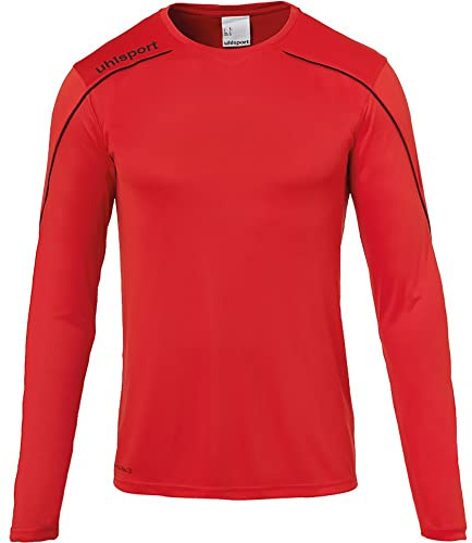 uhlsport Unisex Kinder Stream 22 Langarm Kinder Trikot, Rot/Schwarz, 140 EU
