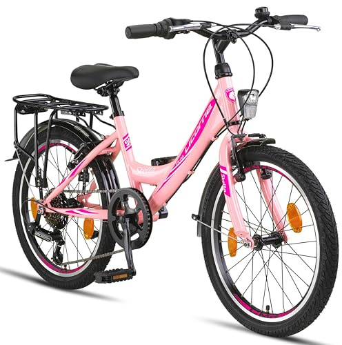Licorne Bike Stella Premium City Bike in 20,24,26,28 Fahrrad für Mädchen, Jungen, Herren und Damen 21 Gang-Schaltung (6 Gang bei 20 Zoll) Hollandfahrrad Citybike