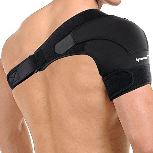 ipow verstellbar Schulterriemen aus Neopren, ergonomische Schulter Bandage zur Stabilisierung und Unterstützung, beidseits passend für linke und rechte Schulter, Unisex für Sport & Alltag, Größe M