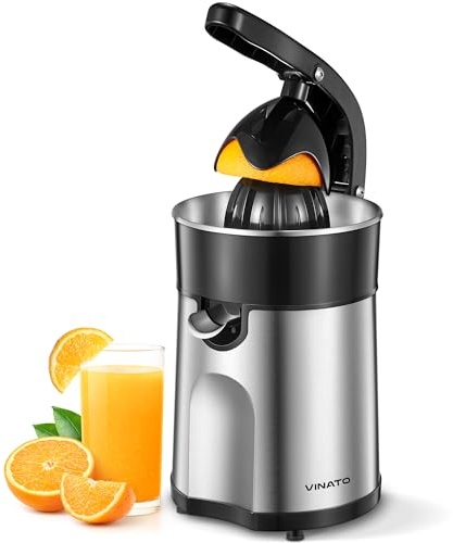VINATO Zitruspresse, Orangenpresse Zitruspresse Zitronenpresse Orangensaftpresse, Orange Juicer Press, Edelstahl, BPA Frei