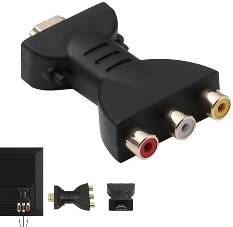 Adaptateur HDMI vers 3RCA 1080P, HDMI auf Cinch Adapter, RGB AV Convertisseur Audio, Adaptateur AV Composite Pour TV HD, TV ancienne, PC, DVD, PS3, Appareil Photo Convertisseur