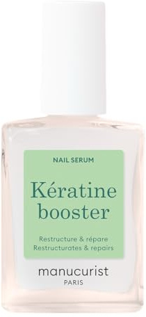 Manucurist Kératine Booster Nagelhärter | Nagelhärter Extra Stark – Reparatur für brüchige Nägel – Pflanzliches Keratin, AHAs, PHAs, MSM, Silizium und Vitamin B8