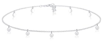 Elli Halskette Damen Choker Geo Kreis Basic Matt Coin in 925 Sterling Silber