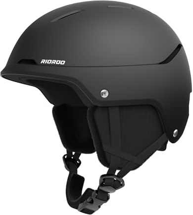 RIOROO Skihelm, Skihelme Herren Damen Jugendliche Größenverstellbar,Warme Flusen-Ohrpolster Snowboardhelm,Leichter Ski Helm mit Verstellbarem Belüftungssystem,Kompatibel mit Einer Skibrille