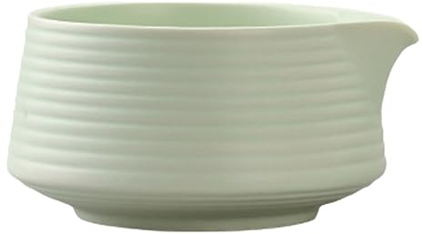 Matcha Bowl, Matcha-Schüssel Tasse mit Ausguss Handgefertigt, Traditionelle Japanische Keramik-Matcha-schale für Teestoom Kitchen Matcha Latte Familienfreund (Grün, 12.5X7CM)