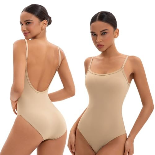 Sanstrong Ballettanzug für Damen, verstellbarer Riemen, Gymnastikanzug, Tanzunterwäsche, Bodysuit, Erwachsene, Mädchen, Fitnessstudio, Tanz, Ballett, Unterwäsche, Tanzkleidung, Gymnastikanzug