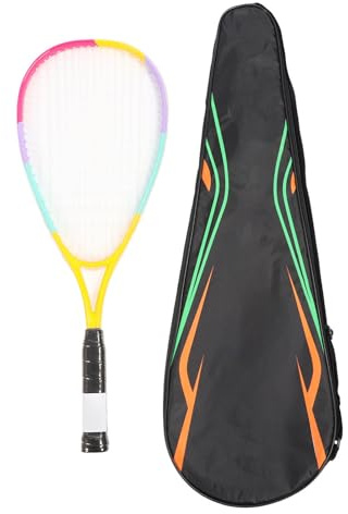 Squashschläger, 23-Zoll-Squashschläger, Leichter Jugend-Junior-Squashschläger, Großes Schlägergesicht, Stoßdämpfung, Trainings-Squashschläger mit Aufbewahrungstasche für Kinder