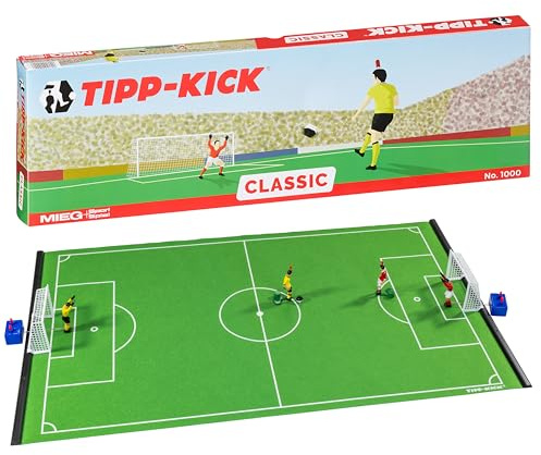 TIPP-KICK Spiel Classic Tischfußball-Set Das Original - Fußball-Spiel mit Spielern, Torwarten, Plastik-Toren, Bällen und Spielfeld aus Filz, ideal für Einsteiger, Geschenkidee für Fans