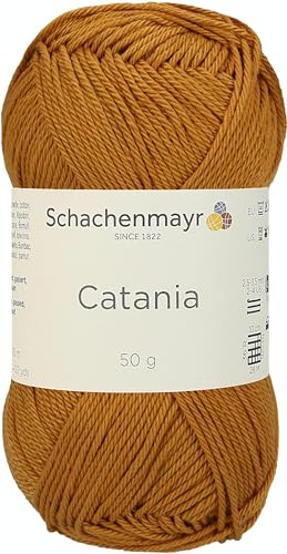 Schachenmayr Catania 9801210-00383 Zimt Handstrickgarn, Häkelgarn, Baumwolle