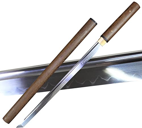 Jianxuan Wakizashi Katana Schwert Scharf Echt Samurai Schwert 1095 Clay Tempered Handmade