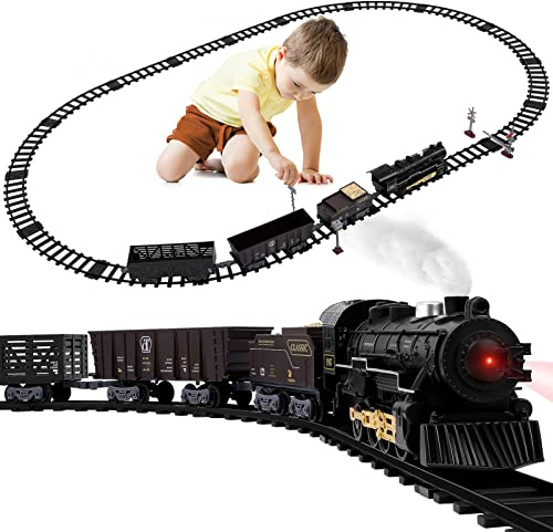 TOYANDONA Spielzeugeisenbahn-Set für Jungen Mädchen 4-7 Weihnachtszug Kinder Elektroeisenbahn-Set Elektroeisenbahn-Set für Kinder Weihnachtseisenbahngleise Eisenbahn