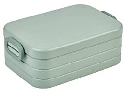 Mepal - Lunchbox Take a Break Midi - Brotdose To Go - Für 2 Sandwiches oder 4 Brotscheiben - Meal Prep Box - Essensbox mit Unterteilung - Spülmaschinenfest - 900 ml - Nordic Sage