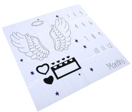 HOMSFOU Babydecke Set Baby Monatsfoto Decke Neugeborene Baby Shower Teppich