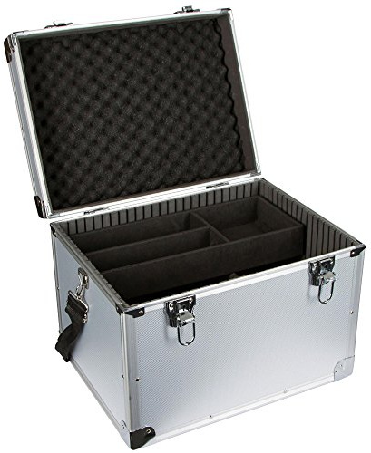 Kerbl Putzbox AluSafe, Putzkasten, Aluminium, 40 x 30 x 30 cm, mit Tragegurt, inkl. praktischem Kleinteilefach, mit 2 variablen Trennwänden, Pferd