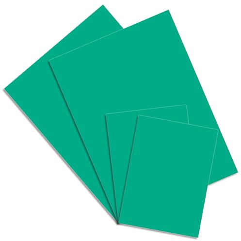 Pizens Weichgummi Linoleum Platte zum Gravieren, 4 Stück, Grün, 2A4+2A6 | Linolschnitt Platten Set, Linoldruck Platte Für Stempel, Bastel und Druckprojekte