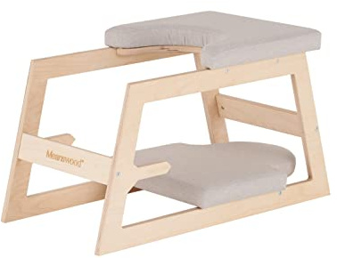 Meanwsood Kopfstandhocker Yoga stuhl Yoga hocker Fitnessbank Einfache und sichere Umkehrungen Made in Italy (Natürliche Version)