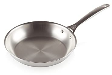 LE CREUSET Unbeschichtete flache Pfanne aus 3-ply PLUS Edelstahl, 26 cm, 96600226000100