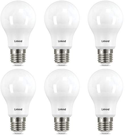 Linkind 8.2W E27 Energiesparlampe, ersetzt 60W Lampe, 2700K Warmweiß A60 Edison Birne, 220° Abstrahlwinkel, nicht Dimmbar, E27 LED Leuchtmittel, 6 Stück